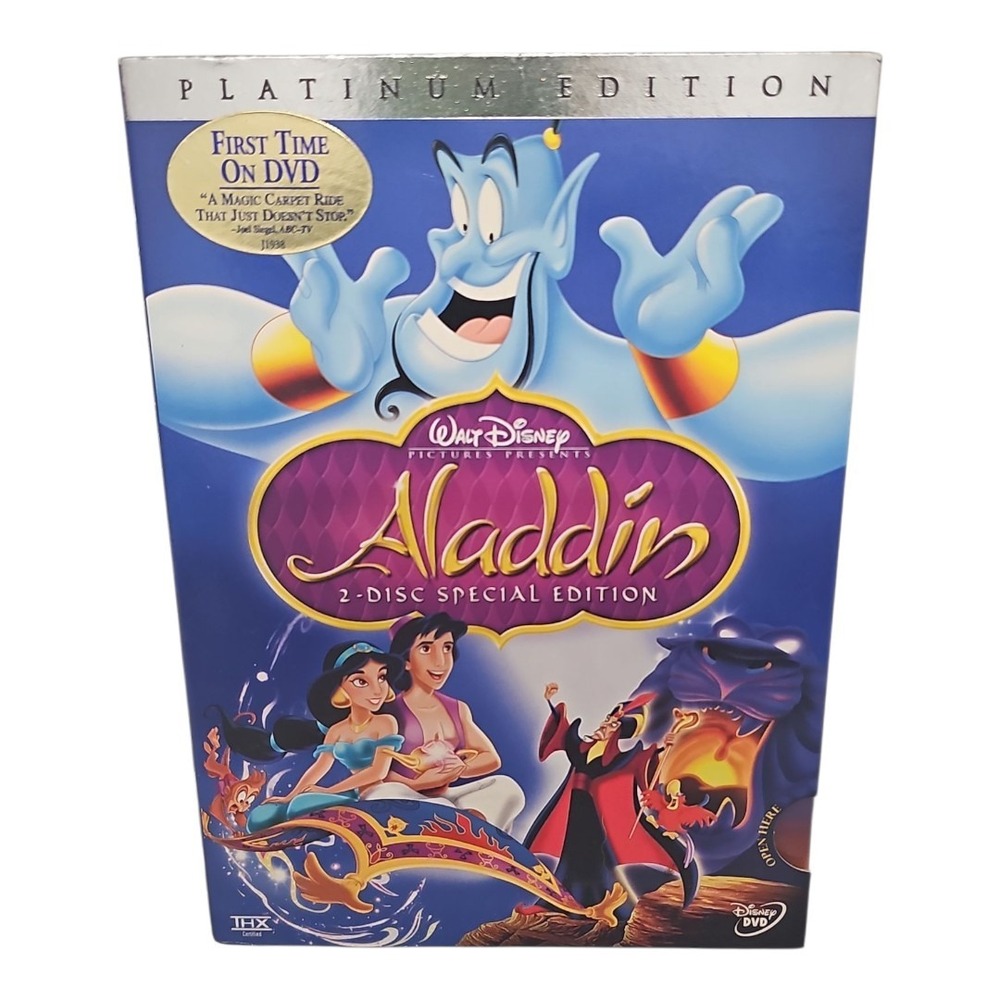Disney's‎ Aladdin (2004, Animated) 2-Disc Special Platinum Edition DVD Like New